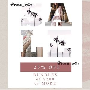 25% OFF ALL BUNDLES OF $200 OR MORE